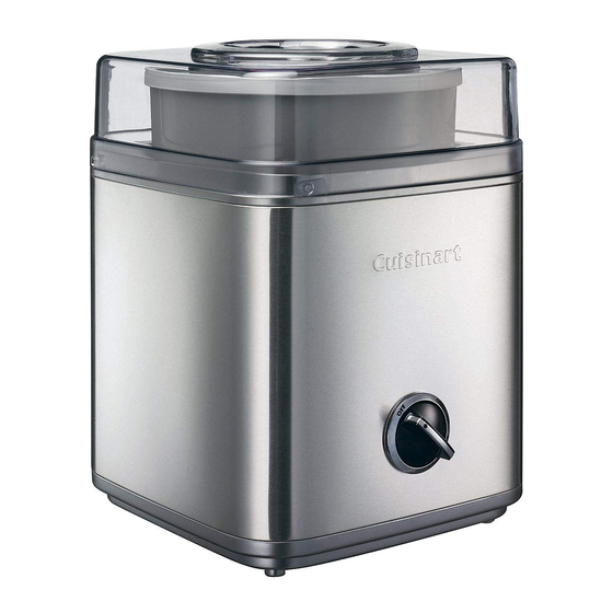Cuisinart ICE30BCE Hinweise