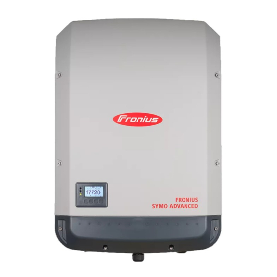 Fronius Symo Advanced 10.0-3-M Bedienungsanleitung