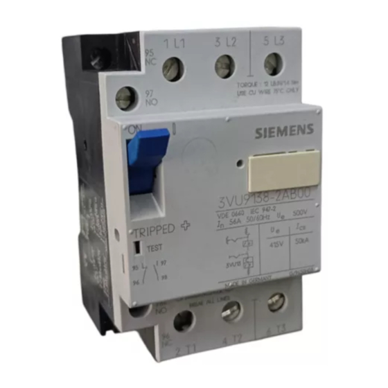 Siemens 3VU 13 Betriebsanleitung