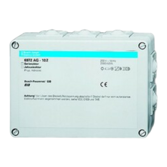 Busch-Jaeger 6972 AG-102 Betriebsanleitung