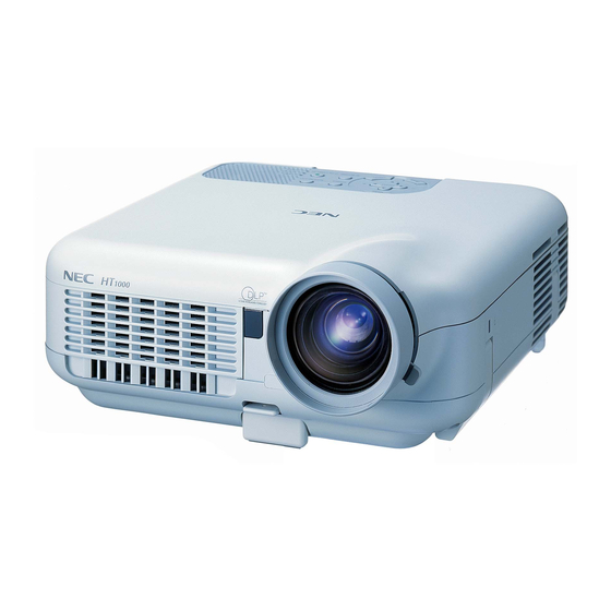 NEC MultiSync HT1000 Bedienungshandbuch