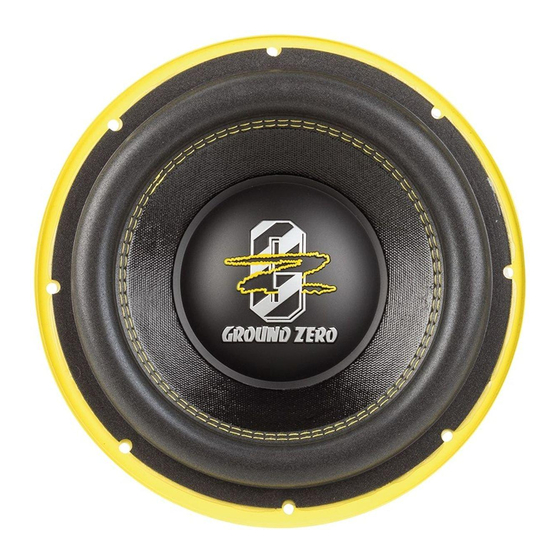 Ground Zero RADIOACTIVE GZRW 25XSPL-D1 Anleitung