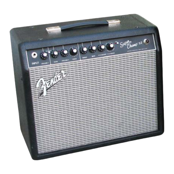 FENDER SUPER CHAMP X2 BEDIENUNGSANLEITUNG PdfHerunterladen ManualsLib