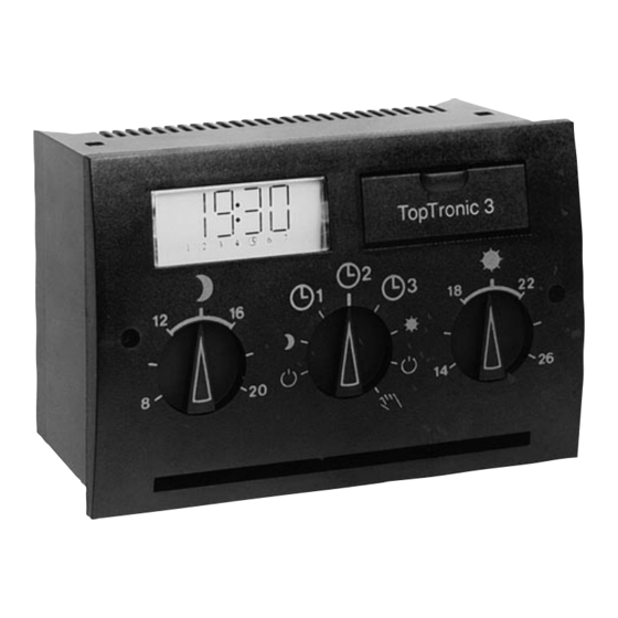 Hoval TopTronic 3 Bedienungsanleitung Und Anleitung Zur Inbetriebnahme