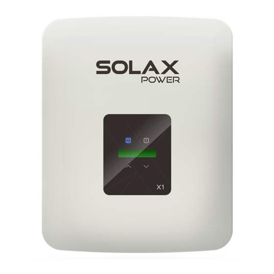 SolaX Power X1-2.5-S-D Technisches Handbuch