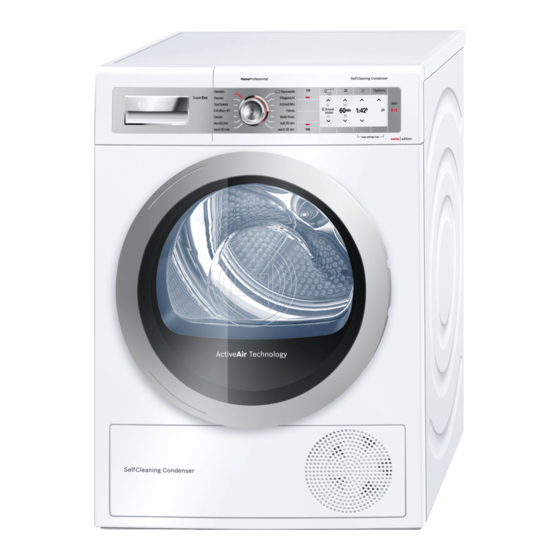 Bosch WTY887W4CH Gebrauchs- Und Aufstellanleitung