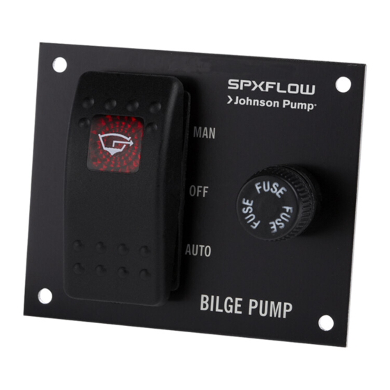 Johnson Pump SPXFLOW Bilge Pump Control Panel Bedienungsanleitung