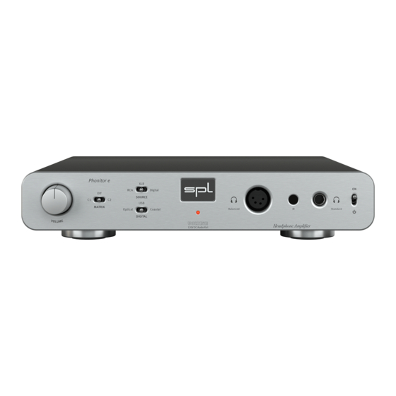 SPL Phonitor e Bedienungsanleitung