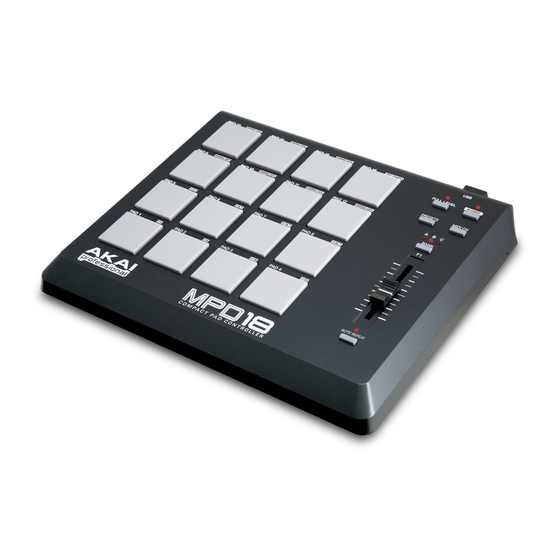 Akai MPD18 Schnellstartanleitung