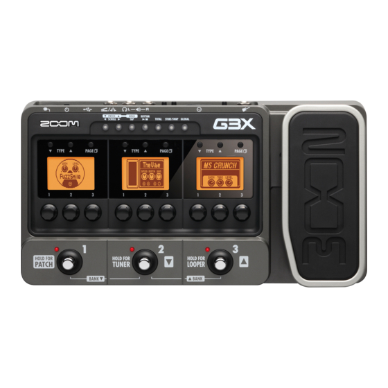 Zoom G3 Bedienungsanleitung