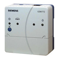Siemens OZW772 series Installationsanleitung