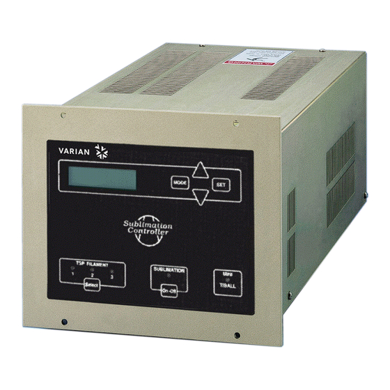 Varian 929-0022 Bedienungshandbuch