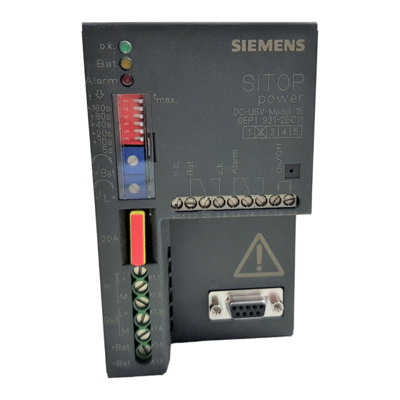 Siemens SITOP power DC-UPS Module 15 Handbücher