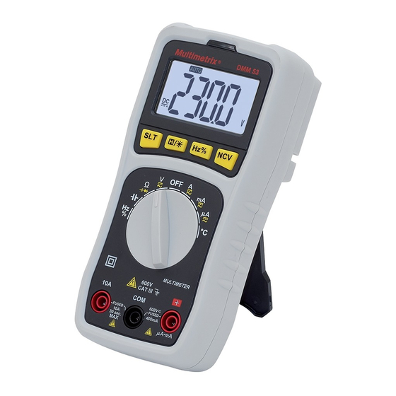 Multimetrix DMM53 Bedienungsanleitung