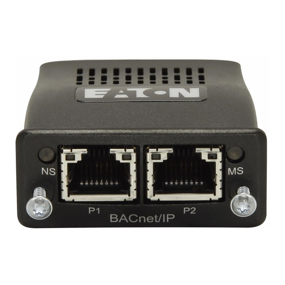 Eaton DX-NET-BACNETIP-2 Montageanweisung