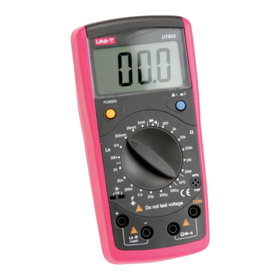 UNI-T UT603 Bedienungsanleitung