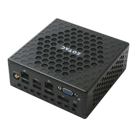 Zotac ZBOX C NANO Serie Schnellanleitung