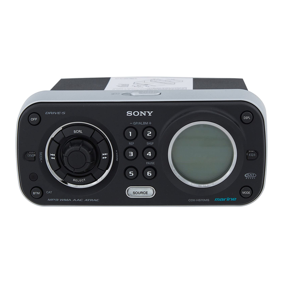 Sony CDX-HS70MW Bedienungsanleitung