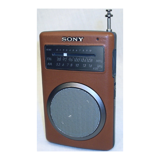 Sony ICF-TR40 Bedienungsanleitung