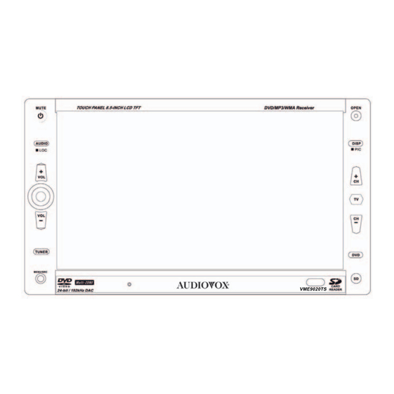 Audiovox VME9020TS Bedienungsanleitung