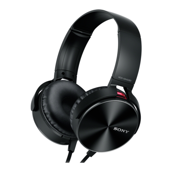 Sony MDR-XB450BV Bedienungsanleitung