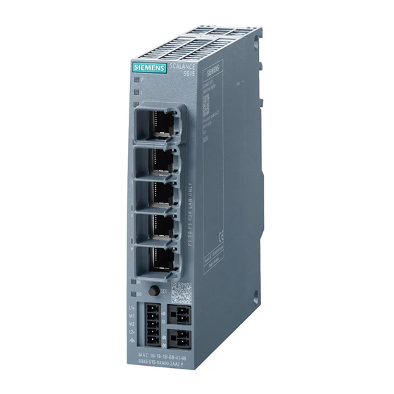 Siemens SIMATIC NET SCALANCE S615 Projektierungshandbuch