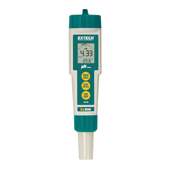 Extech Instruments ExStik PH100 Benutzerhandbuch