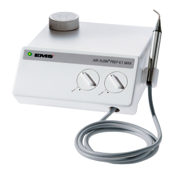 EMS AIRFLOW PREP K1 MAX BEDIENUNGSANLEITUNG PdfHerunterladen ManualsLib