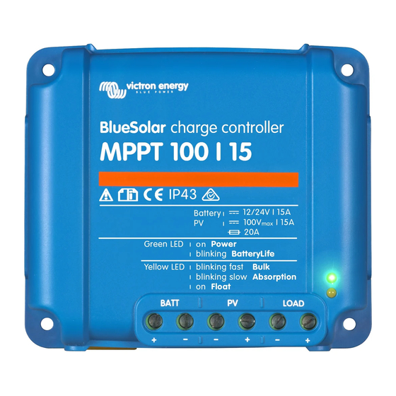 Victron energy MPPT 100/15 Anleitung