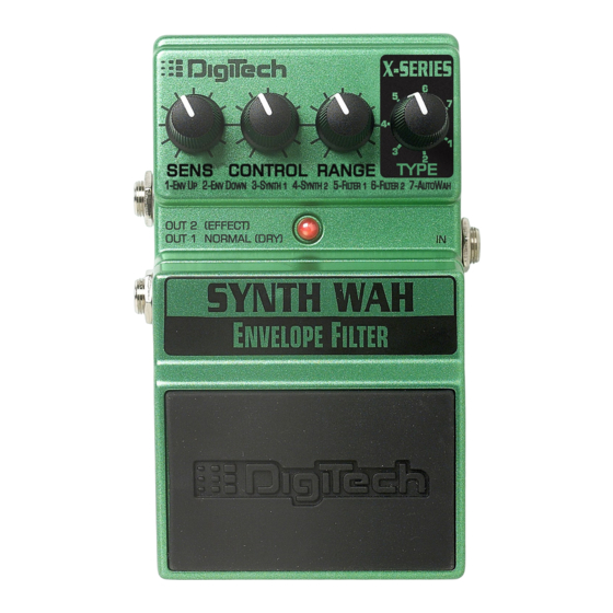 DigiTech Synth Wah Envelope Filter Handbuch