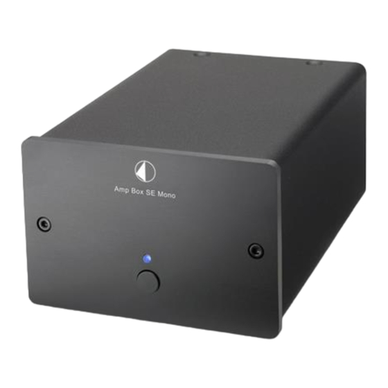 Pro-Ject Audio Systems Pro-Ject Amp Box SE Mono Bedienungsanleitung