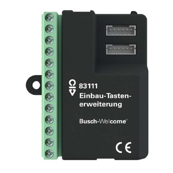 Busch-Jaeger Busch-Welcome 83111 Bedienungsanleitung