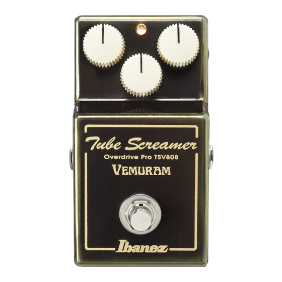 Ibanez Tube Screamer Overdrive Pro TSV808 VEMURAM Handbücher