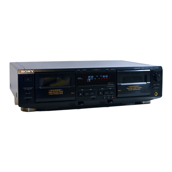 Sony TC-WE525 Bedienungsanleitung
