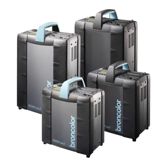 Broncolor Scoro E Bedienungsanleitung