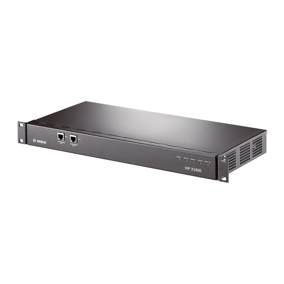 Bosch VIP X1600 Bedienungsanleitung
