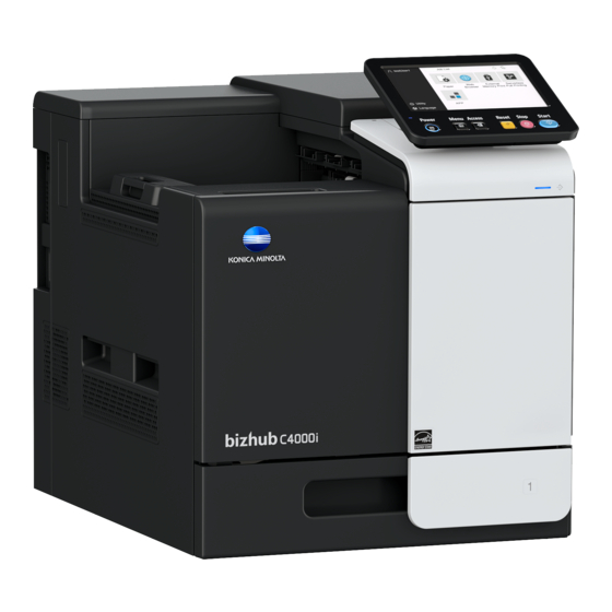 Konica Minolta bizhub C4000i Kurzanleitung