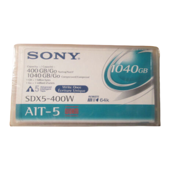 Sony SDX5-400W Handbücher
