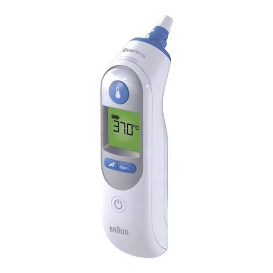 Braun ThermoScan 7 IRT6520 Bedienungsanleitung