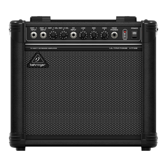 Behringer ULTRATONE KT108 Bedienungsanleitung