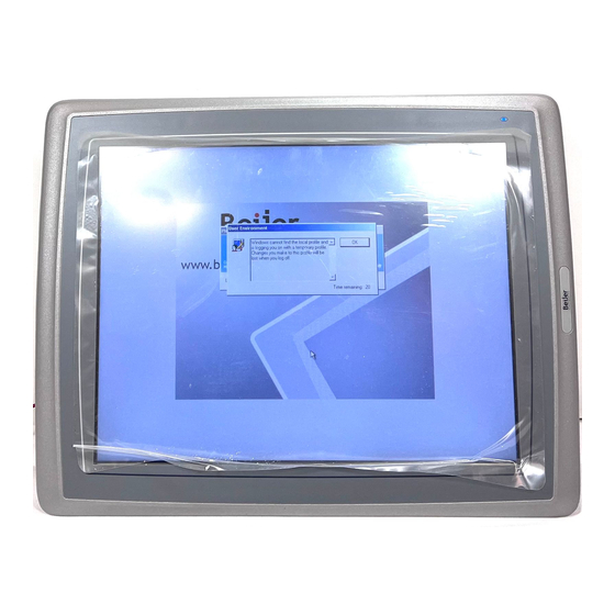 Beijer Electronics iX Panel TA150 Installationshandbuch