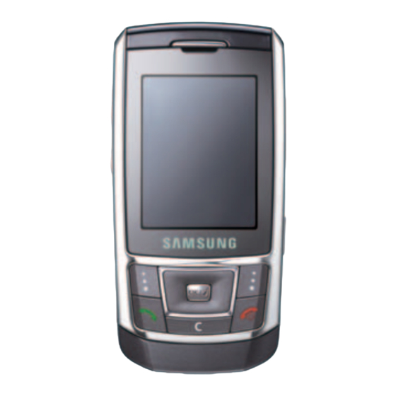 Samsung SGH-D900i Bedienungsanleitung