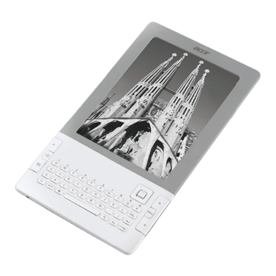 Acer LumiRead 600 Bedienungsanleitung