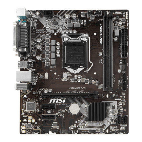 MSI H310M PRO-VL Bedienungsanleitung