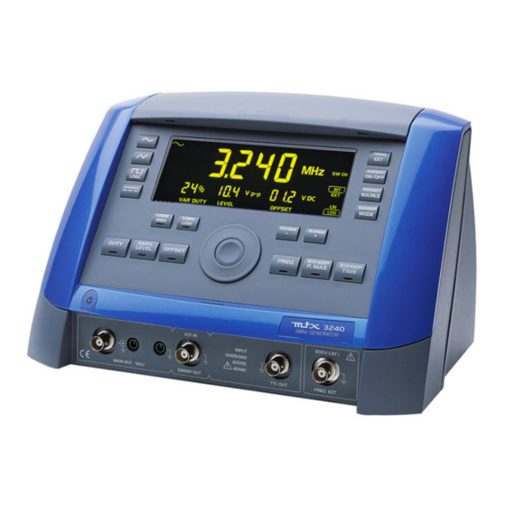 Metrix mtx 3240 Bedienungsanleitung