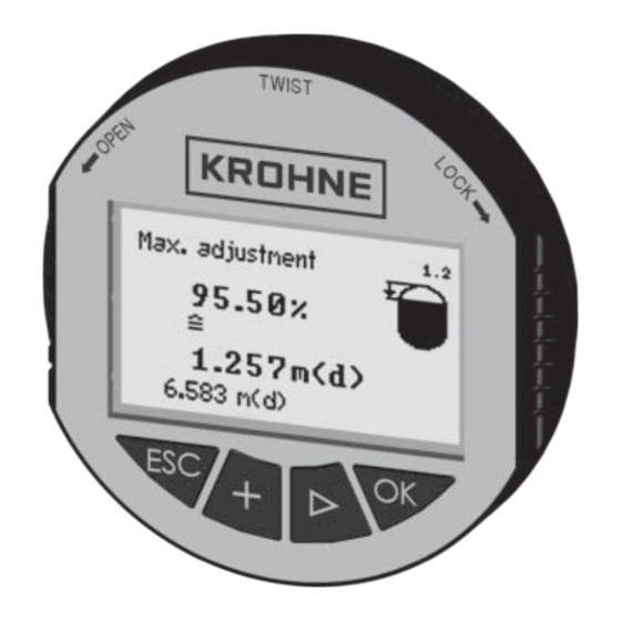 KROHNE OPTISOUND 3000 Betriebsanleitung
