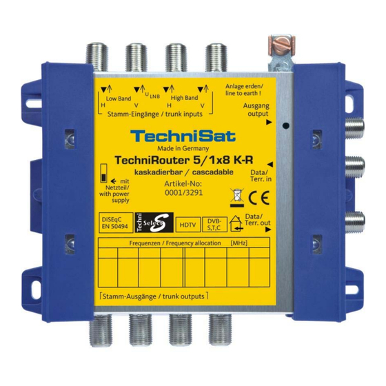 TechniSat TECHNIROUTER 5/1x8 G-R Bedienungsanleitung