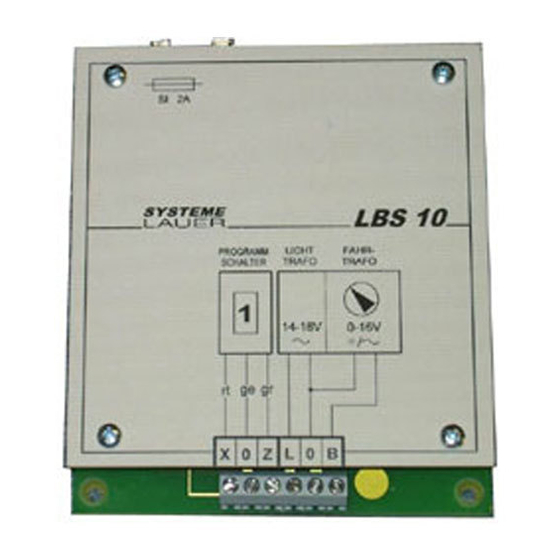 Systeme Lauer LBS 10 Betriebsanleitung