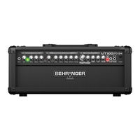 Behringer VIRTUBE VT100FXH Bedienungsanleitung