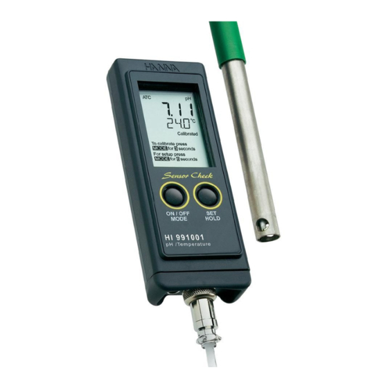 Hanna Instruments HI 991001 Handbücher